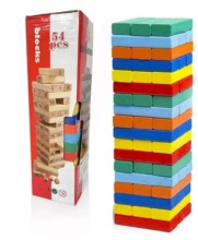 Juego de mesa Jenga a Colores 54 Piezas
