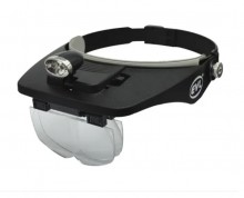 Lupa De Trabajo Visera Luz Led 4 Lentes 1.2x, 1.8x, 2.5x, 3x