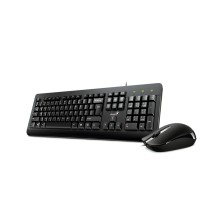 Teclado Genius Combo Mouse KM-160 con cable Usb negro 