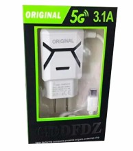 Cargador de celular cable y adaptador V8 3.1 A