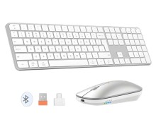 Combo teclado y mouse inalámbricos Meetion C230 blanco