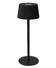 Lampara de mesa negra led recargable touch 2W 3000K IP44 USB-C