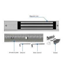 Cerradura Electromagnetica con sensor de puerta 280kg 12v