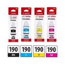 TINTA CANON PIXMA 190 MAGENTA CYAN YELLOW NEGRO 