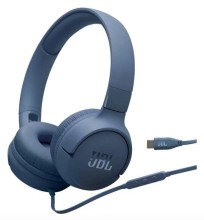 Audífonos JBL Tune 520c non TWS  Cableado Usb c Color Azul
