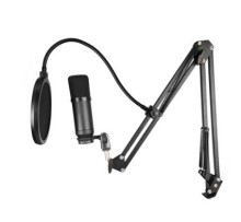 Micrófono De Condensador + Brazo Anti Pop + Cable