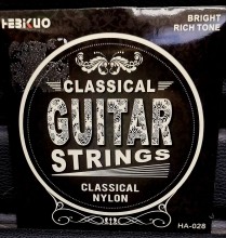 Juego de Cuerdas para Guitarra Clasica Nylon Blanco-Plateado HA-028