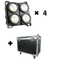 Luces 4 x 100w Blinder Cob 4 Potente 4 x 100 Kit de 1 + Rack  Event Go Audiencia Escenario
