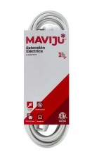 Extensión eléctrica Maviju 5 metros 3 tomas 16AWC 13A color blanco EL130067