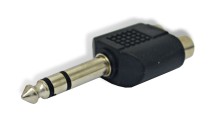 ADAPTADOR AUDIO 2 JACK RCA X PLUG 6.3 ST     HY1.1751