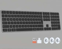 Teclado inalámbrico Meetion Ikey K230 negro-gris