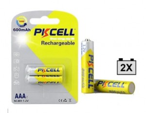 Pila Pilas AAA Recargable 600ma Blister * 2 Par Pkcell