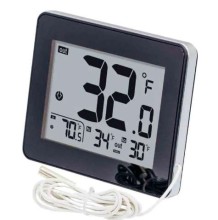 Termómetro digital ultrathin LCD 315 HD reloj interior exterior con sensor