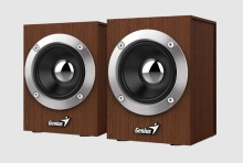 Parlante Genius SP-HF280 madera 6W control de volumen alimentación usb