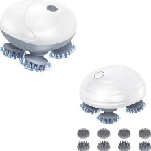 Masajeador eléctrico para el cuero cabelludo 4 cabezales de masaje IPX6