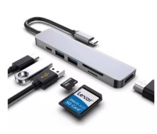 Hub USB Altek 6 en 1 hdmi+2 usb 3.0+sd+microsd+tipo C