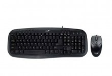 Kit Combo Teclado + Mouse Genius Km-200 Usb Con Cable