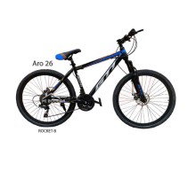 BICICLETA GTI ARO 26" ROCKET GM-88 NEGRO/AZUL B15326B