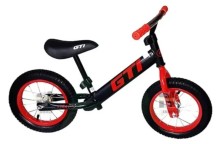 Bicicleta GTI aro 12x5 para niños sin pedales rojo-negro