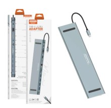 HUB 11en 1 Somostel Hub USB C 11 en 1, adaptador USB C con HDMI, VGA, RJ45, audio de 3,5 mm, lector de tarjetas SD y TF