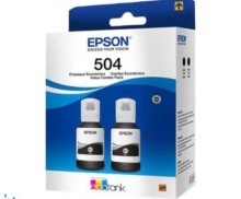 Tinta Epson original T-504 pack 2 tintas color negro
