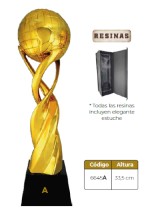 Trofeo de Lujo Resina Mundo Grande DO 33.5CM C 6645A