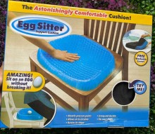 Cojin de gel  absorbente para silla o asiento color azul